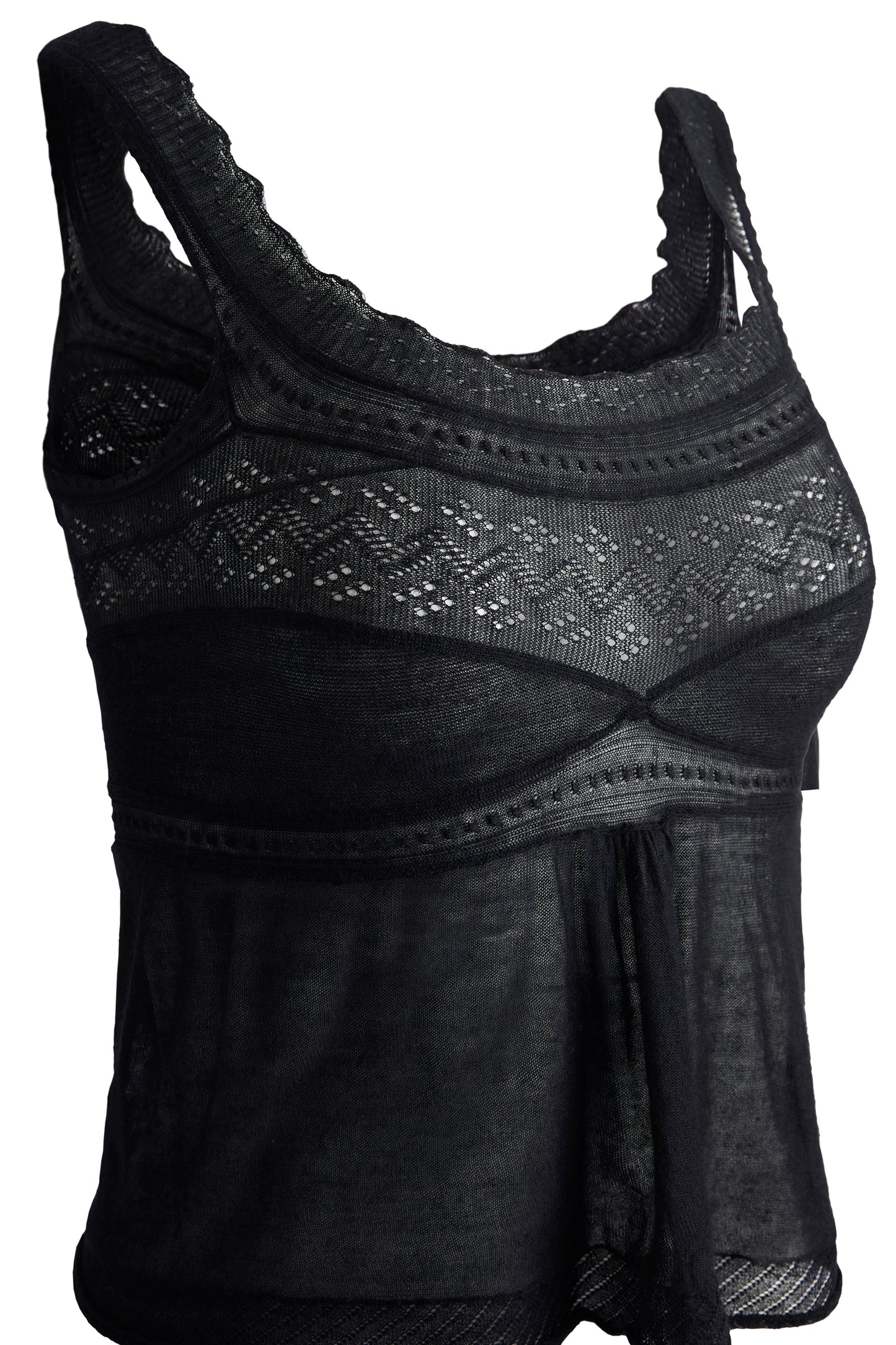 Vintage 2000's Yves Saint Laurent Black Cashmere Tank Top