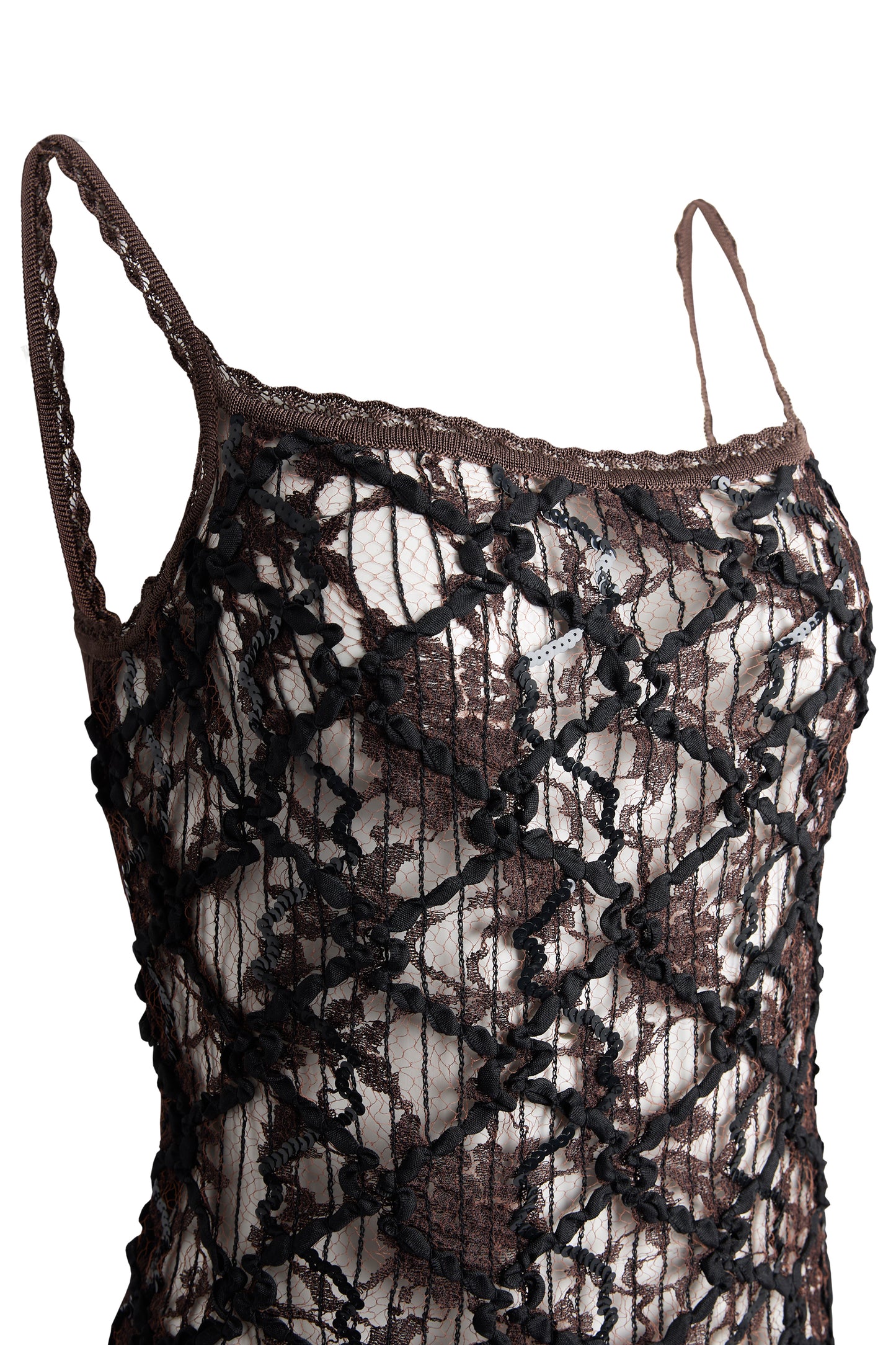 Vintage 2000's Christian Lacroix Bazar Lace & Sequin Knit Top