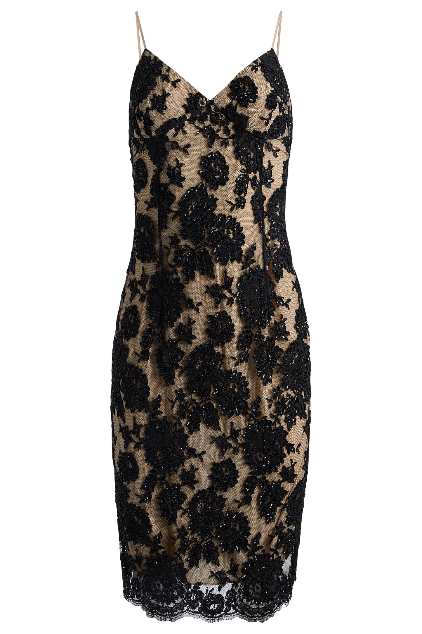 Vintage Celine F/W 2004 Beaded Evening Lace Black Dress