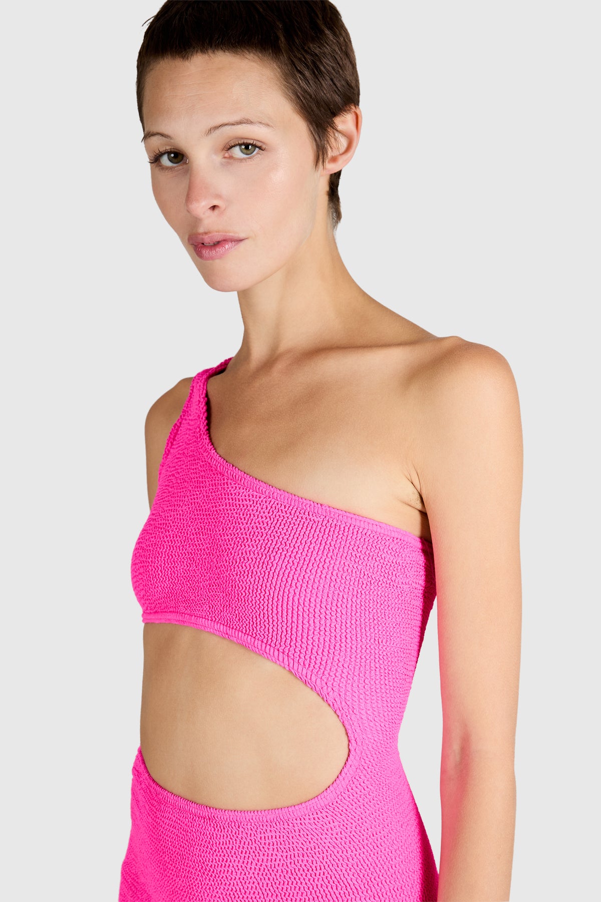Vintage Laura Jane Neon Pink Cut Out Mini Dress