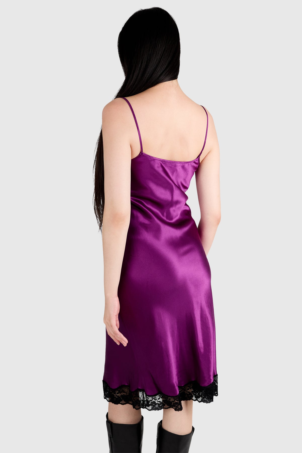 Vintage 2000's Dsquared2 Purple Satin Slip Dress
