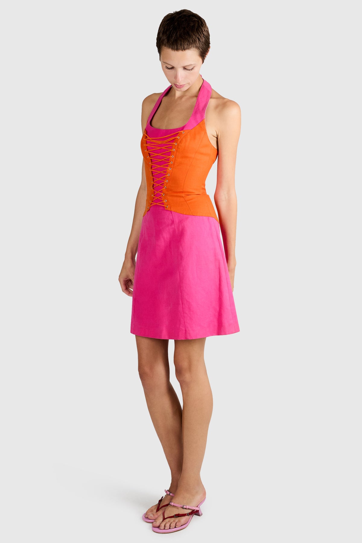 Vintage 2000's Thierry Mugler Colourblocked Mini Dress