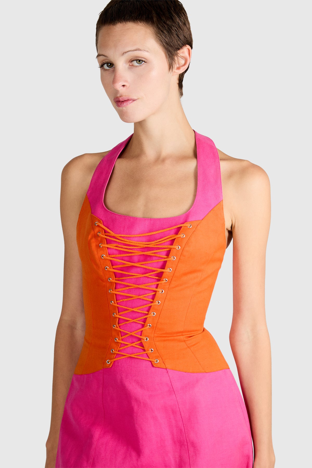 Vintage 2000's Thierry Mugler Colourblocked Mini Dress