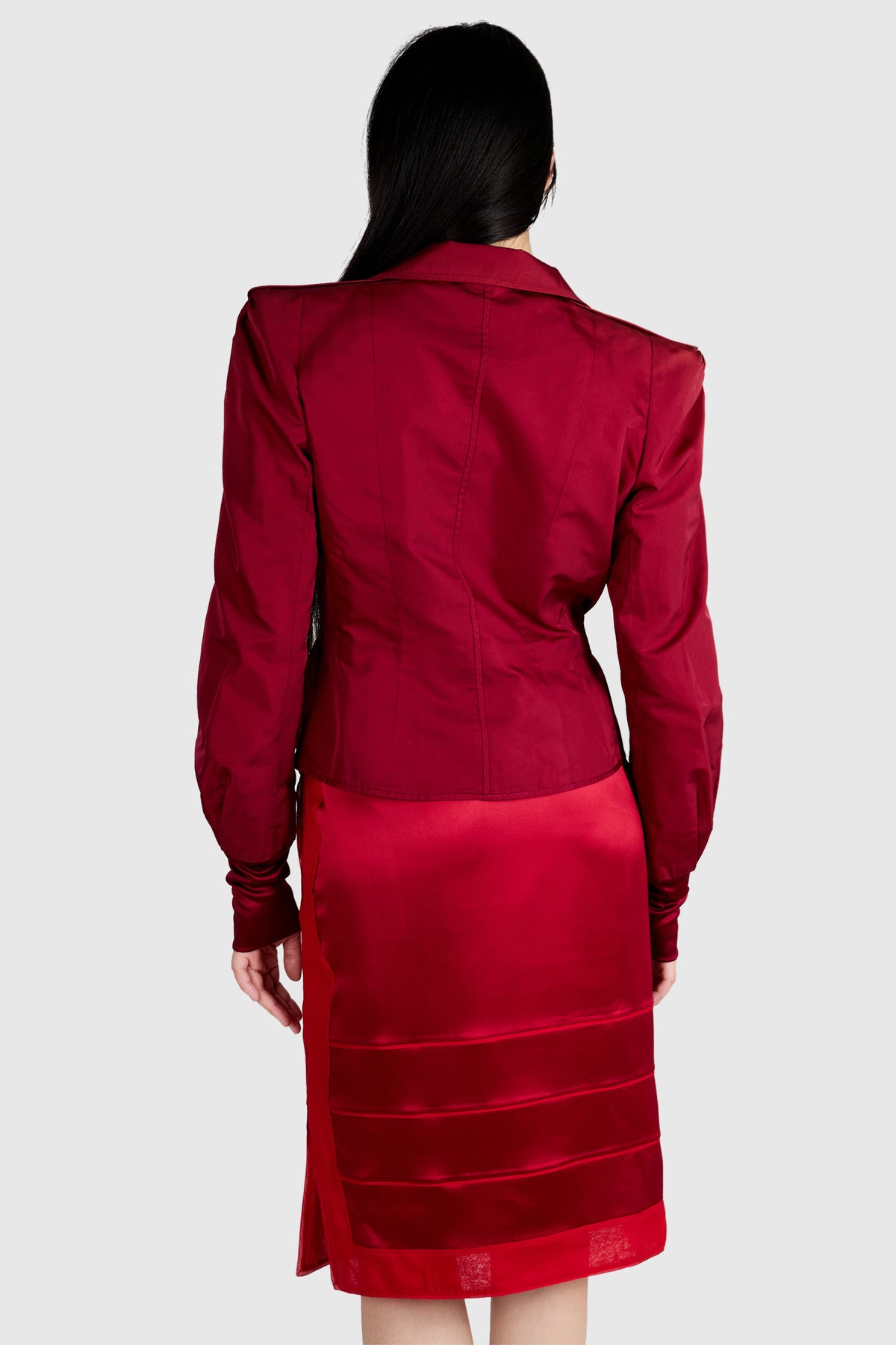 Vintage Yves Saint Laurent F/W 2004 Red Skirt Set