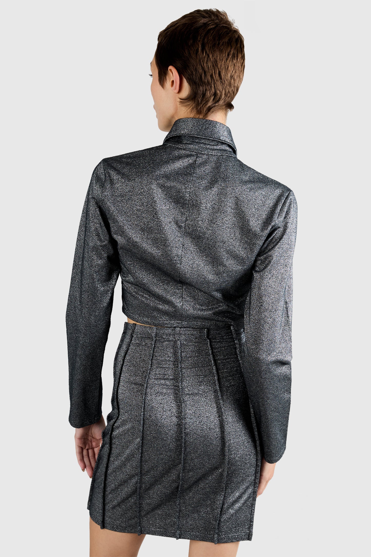 Vintage 1980's Pam Hogg Metallic Silver Set
