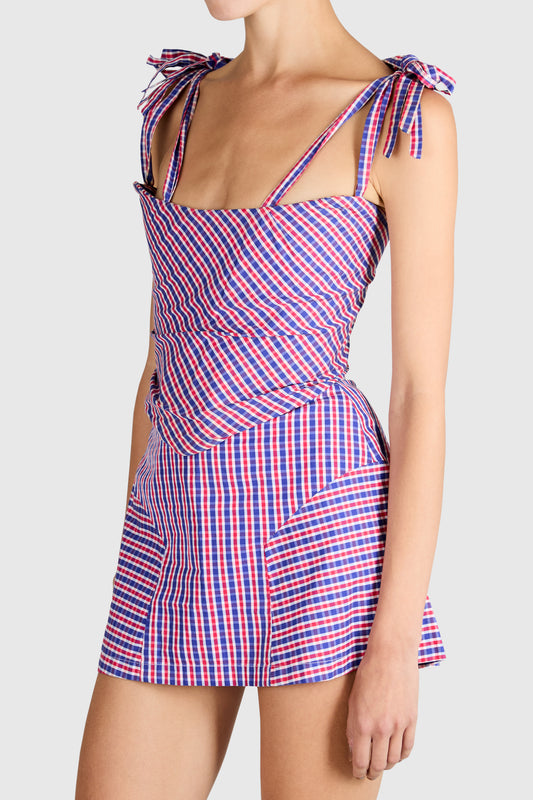 Vintage Vivienne Westwood S/S 1994 Plaid Print Corset Skirt Set