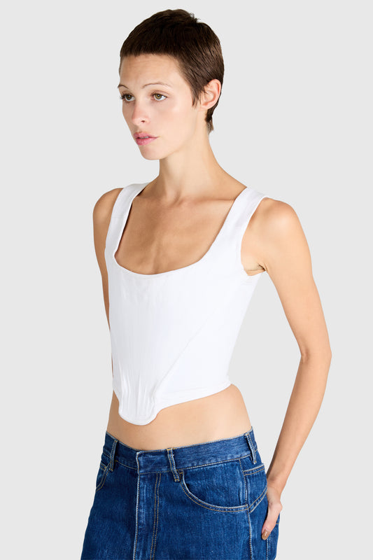 Vivienne Westwood White Denim Cotton Corset