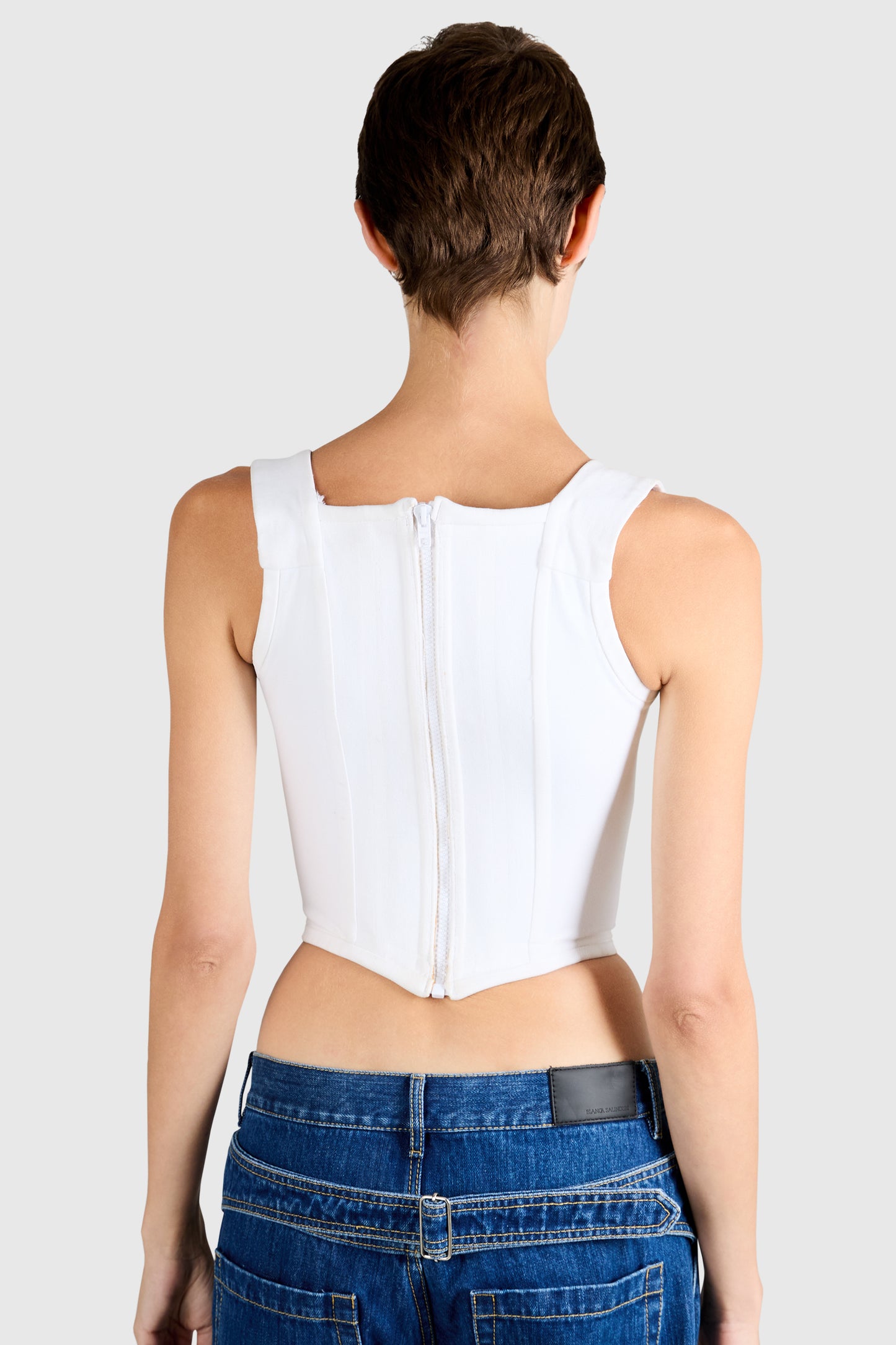 Vivienne Westwood White Denim Cotton Corset