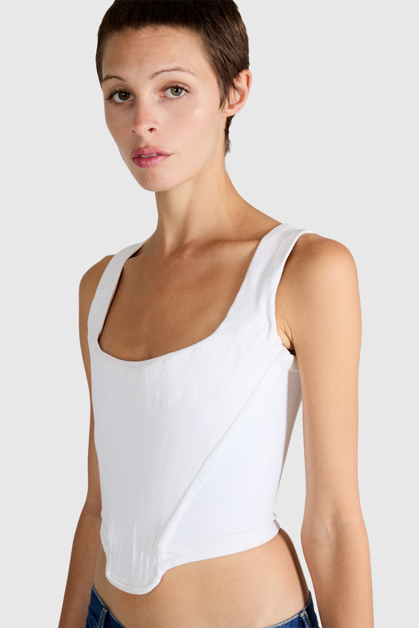 Vivienne Westwood White Denim Cotton Corset