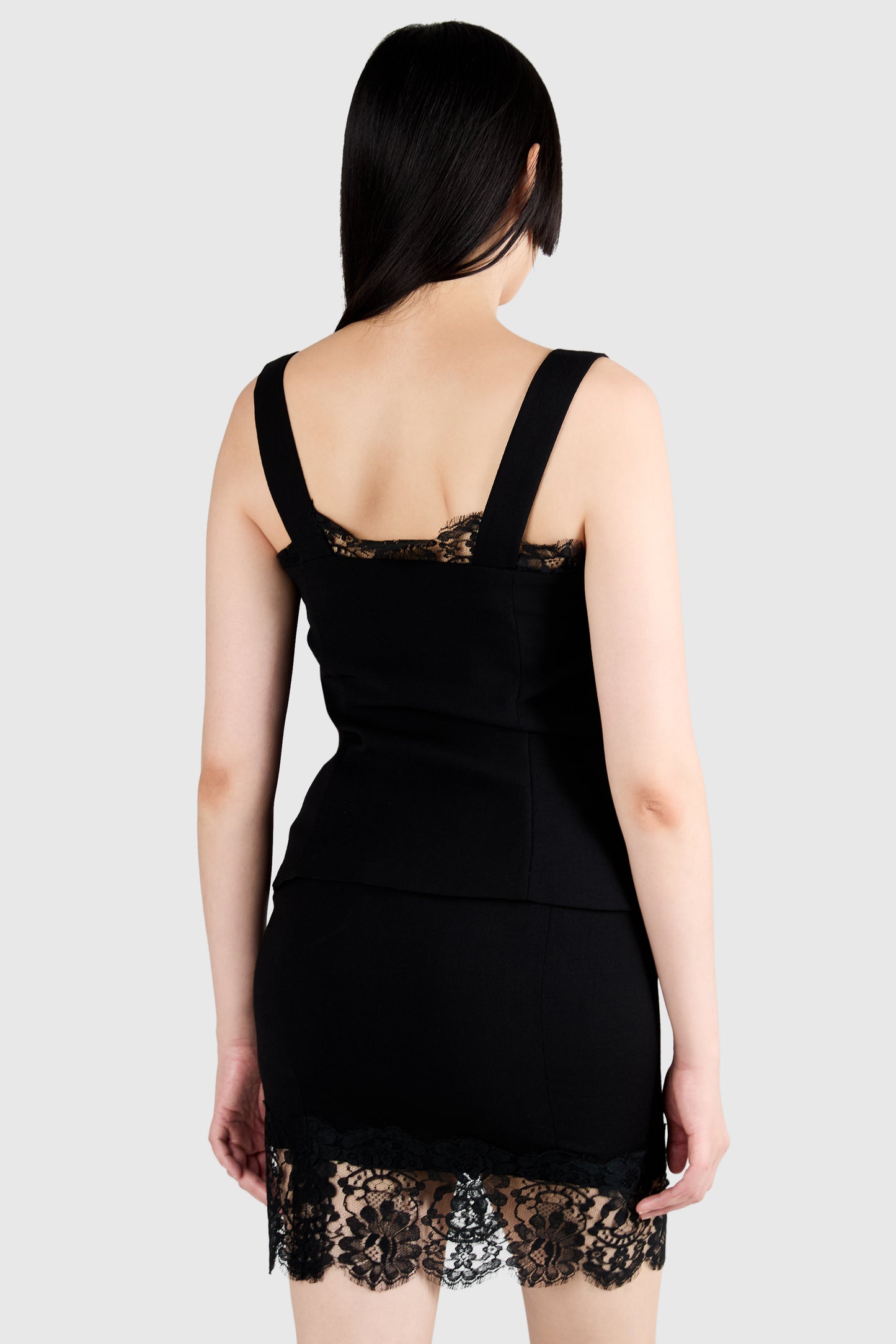 Vintage Yves Saint Laurent F/W 1994 Black Skirt Lace Set