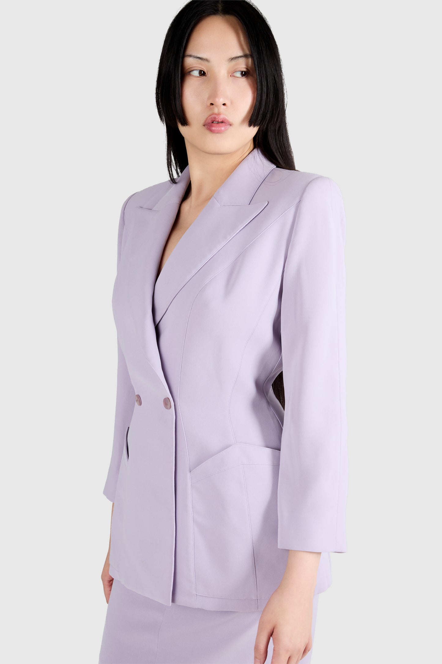 Vintage 2000's Thierry Mugler Lilac Skirt Co Ord Set