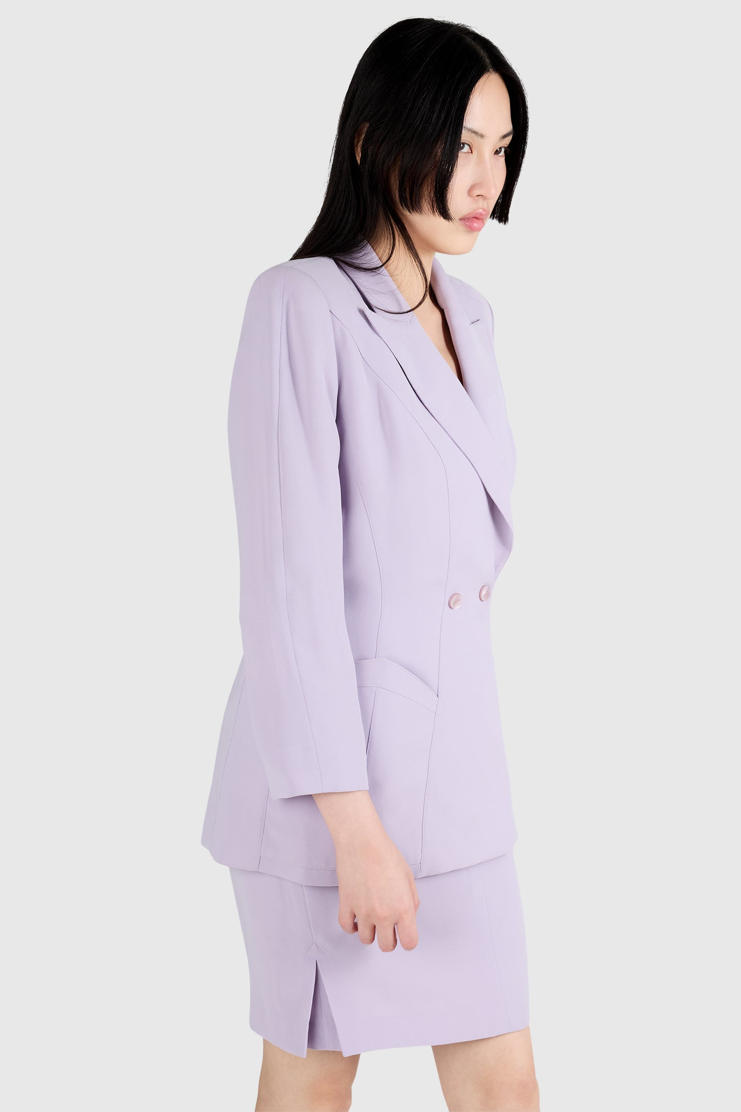 Vintage 2000's Thierry Mugler Lilac Skirt Co Ord Set