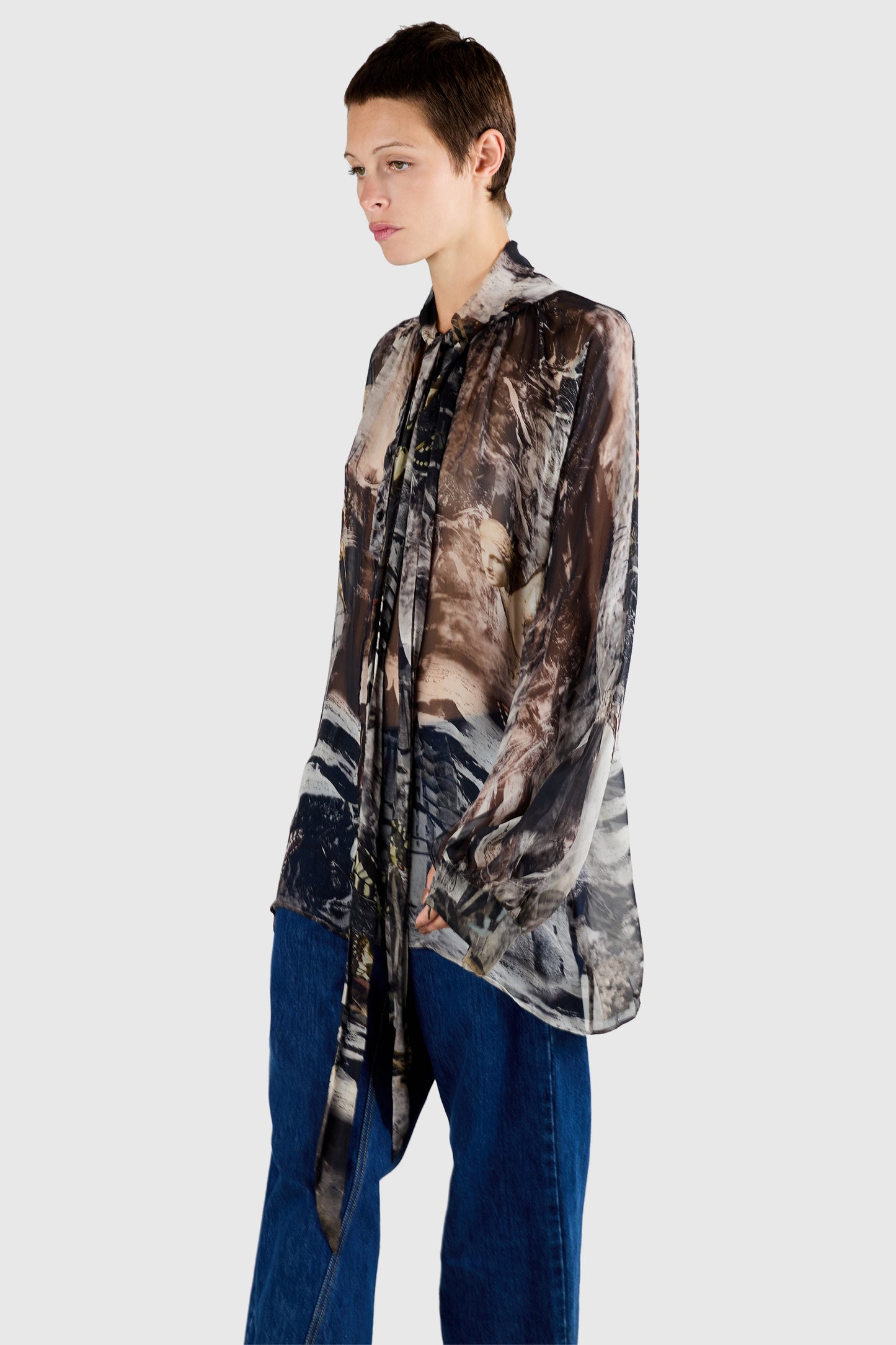 Vintage Alexander McQueen A/W 2006 Printed Blouse