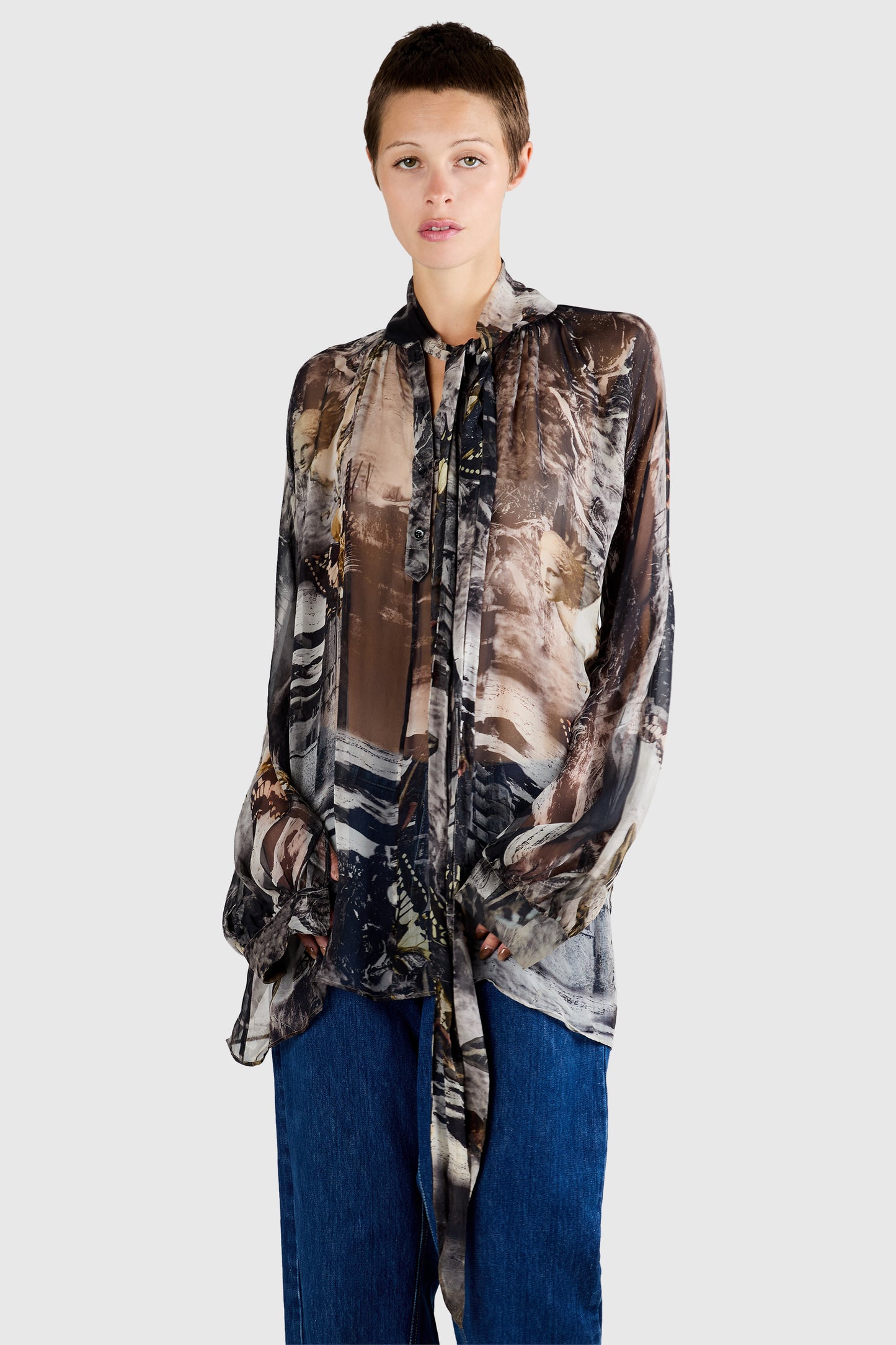 Vintage Alexander McQueen A/W 2006 Printed Blouse