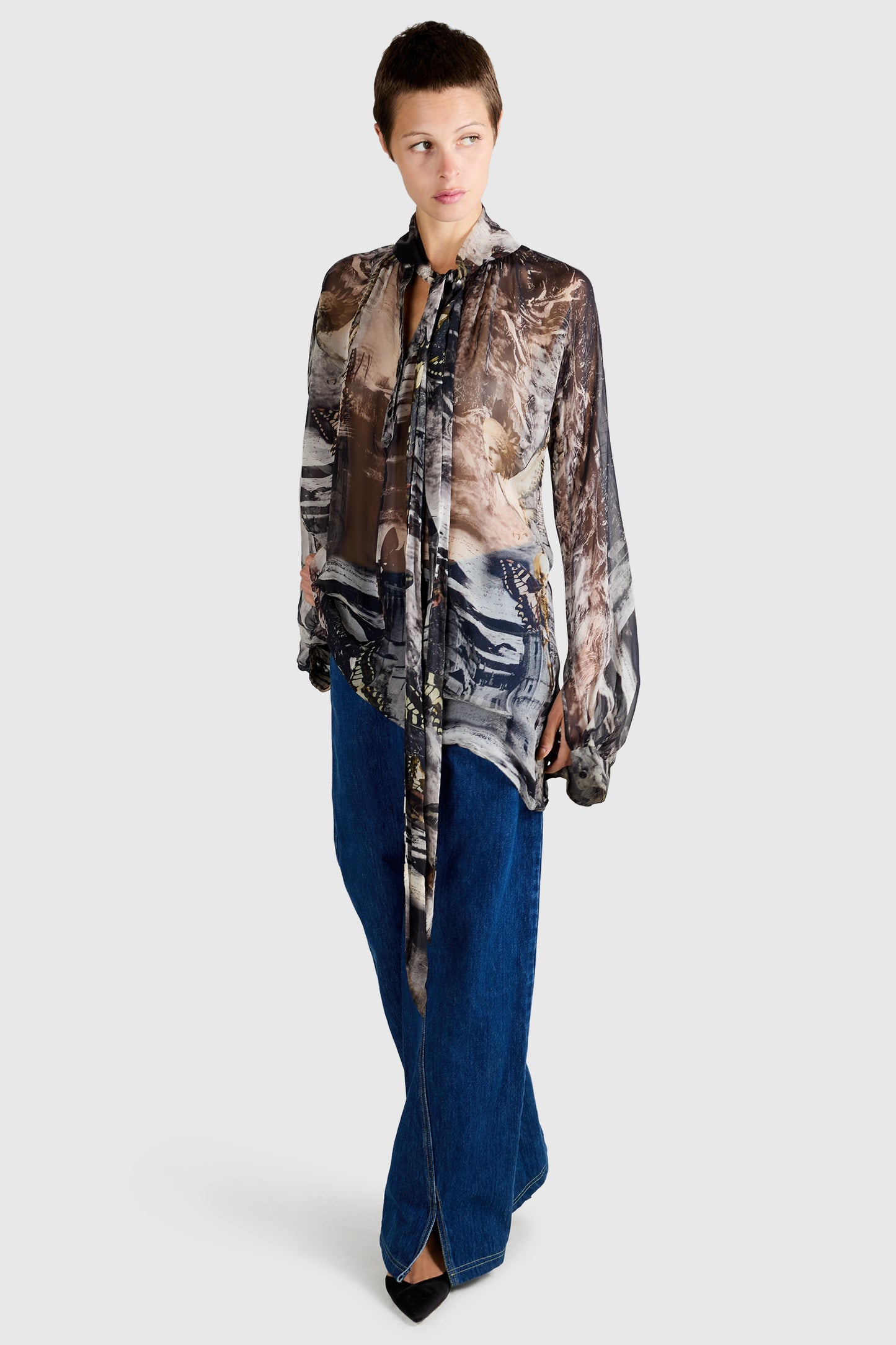 Vintage Alexander McQueen A/W 2006 Printed Blouse
