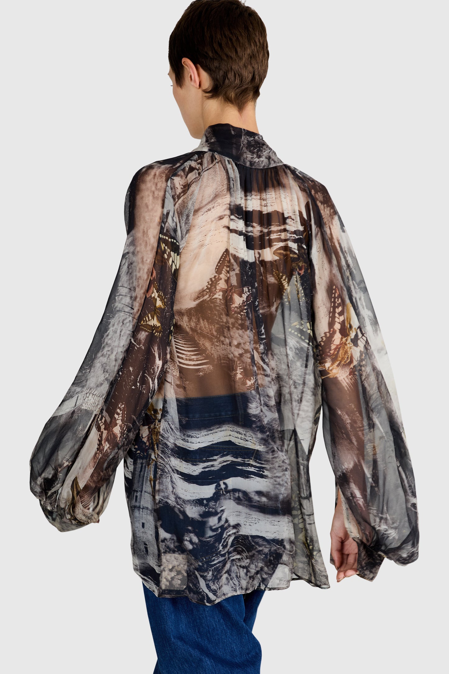 Vintage Alexander McQueen A/W 2006 Printed Blouse