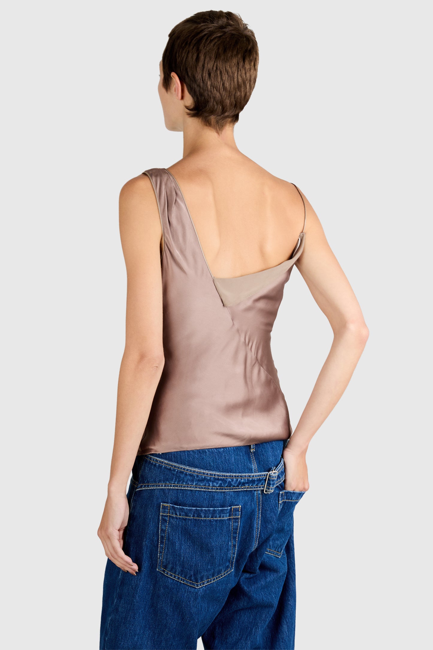 Vintage 2000's John Galliano Dust Pink Silk Cami Top