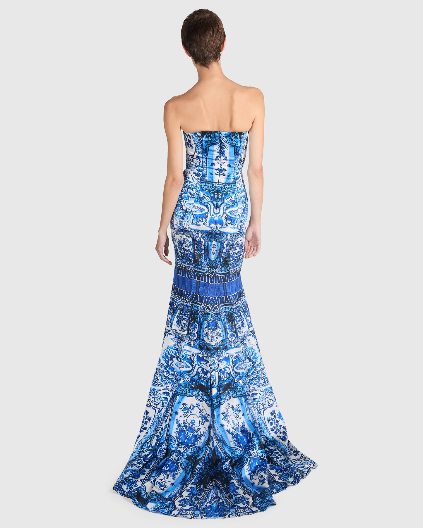Roberto Cavalli F/W 2005-06 Ming Print Corset Gown
