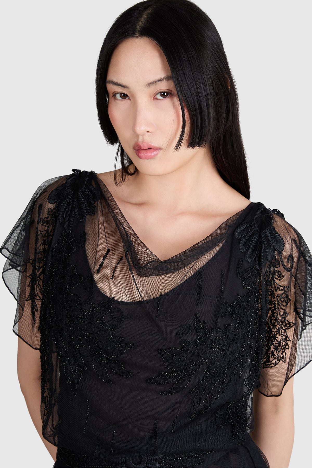 Vintage John Galliano A/W 2007-08 Black Beaded Gown