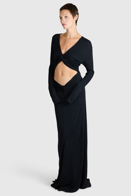 Vintage F/W 2002  Black Cut Out Gown