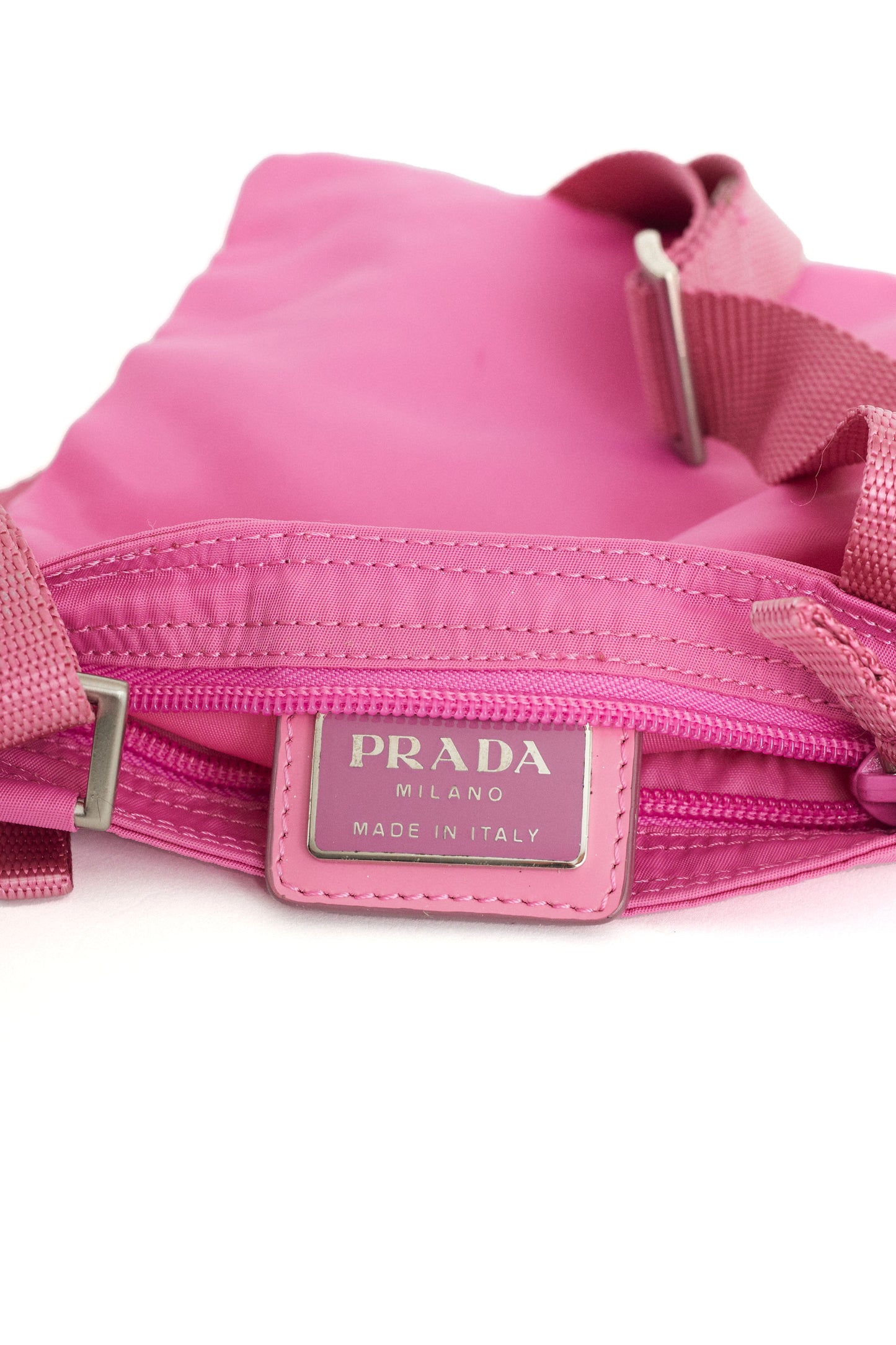 Tessuto Pink Nylon Crossbody Bag