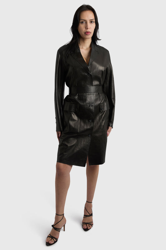 Vintage 2000's Yves Saint Laurent Black Leather Sandals