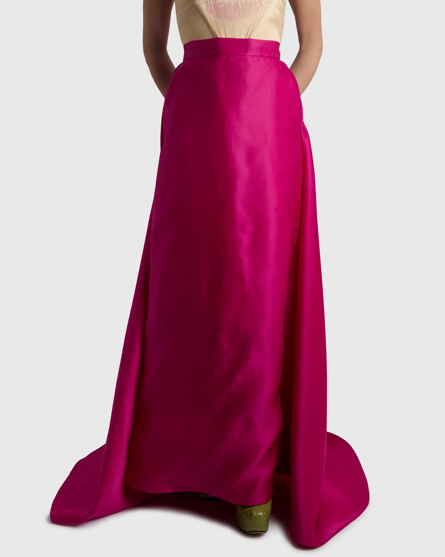 Vintage Vivienne Westwood 1996 Pink Silk Maxi Skirt