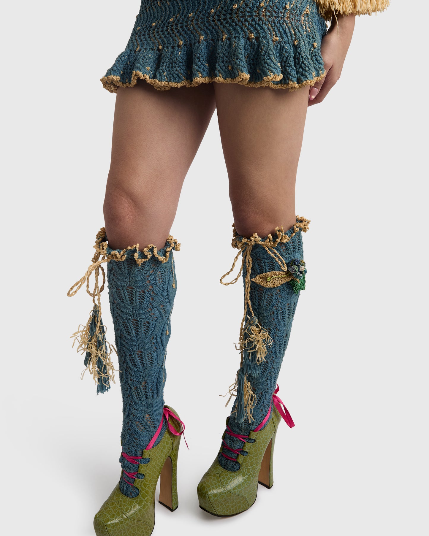 Rare Vivienne Westwood F/W 1994 "On Liberty" Hand Knitted Runway Socks