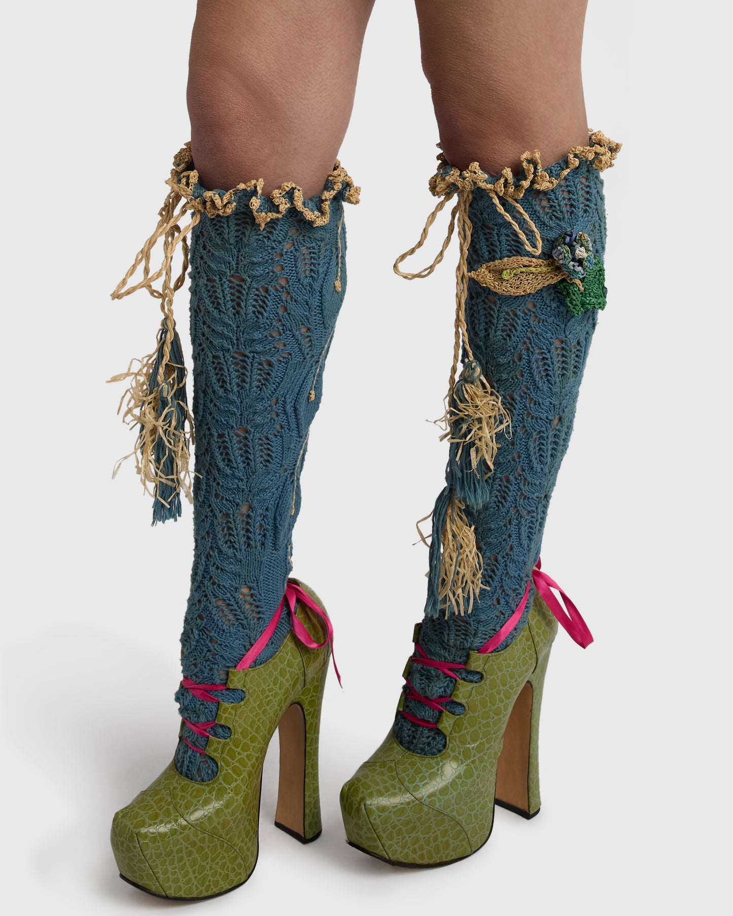 Rare Vivienne Westwood F/W 1994 "On Liberty" Hand Knitted Runway Socks
