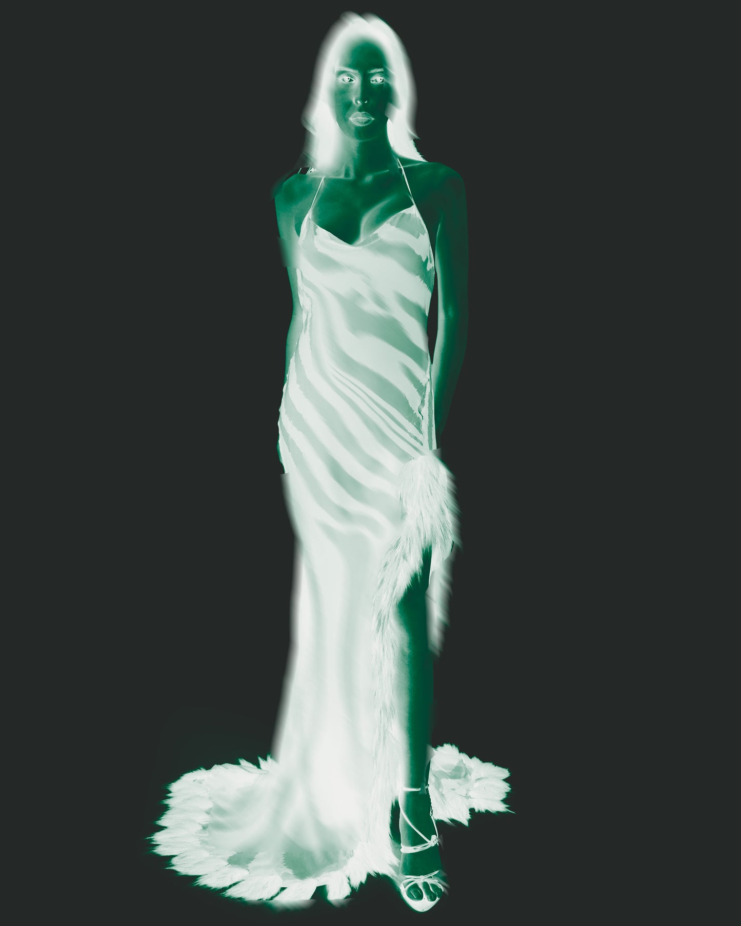 Rare Vintage Roberto Cavalli F/W 2000 Red & Black Tiger Maxi Gown