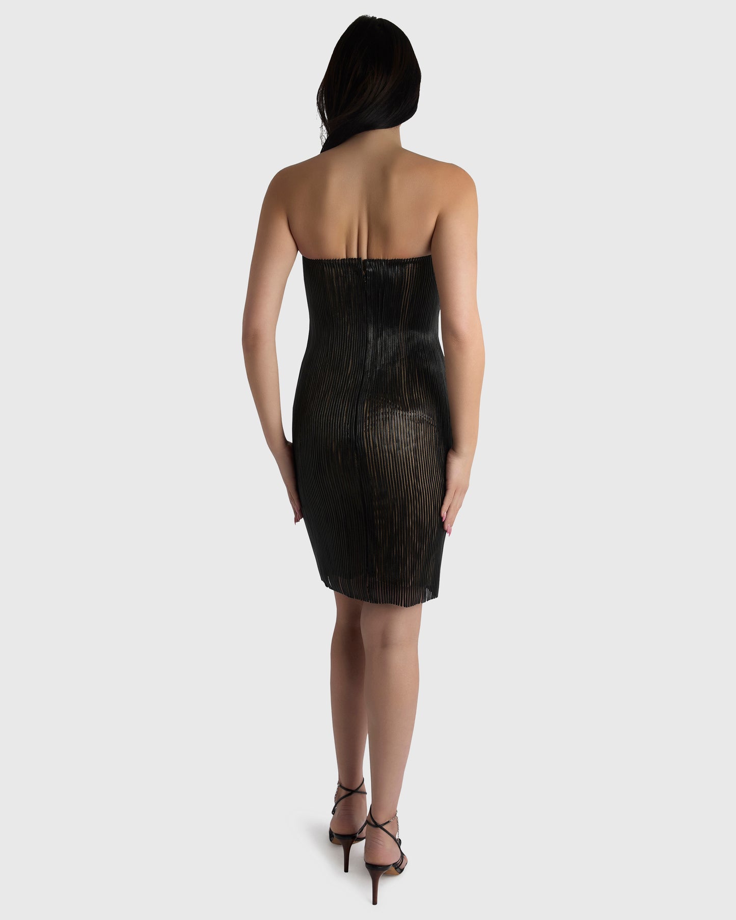 Rare Vintage Gucci S/S 2001 Leather Mesh Corset Dress