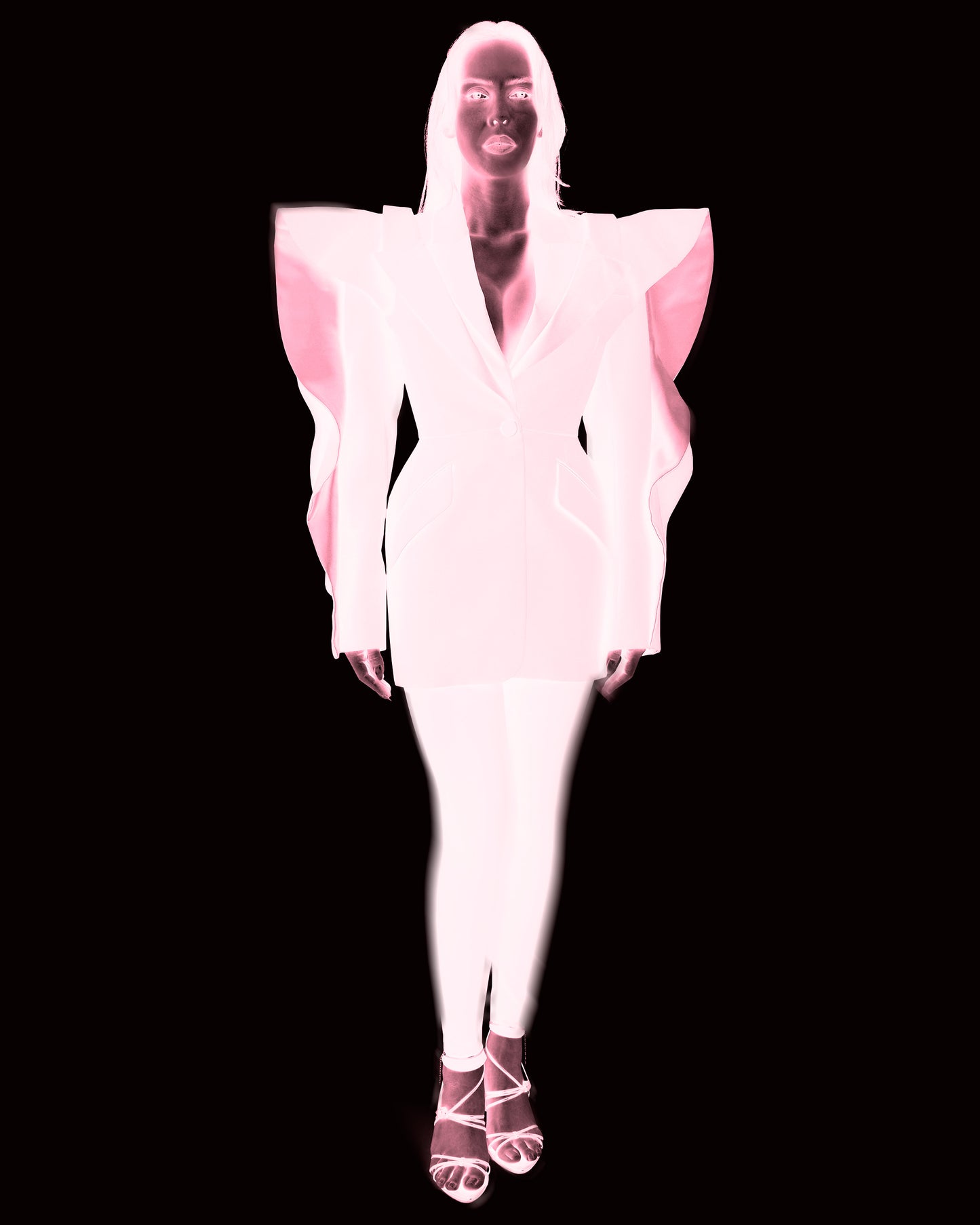 Alexander McQueen F/W 2020 Black Sculptural Sleeves Blazer