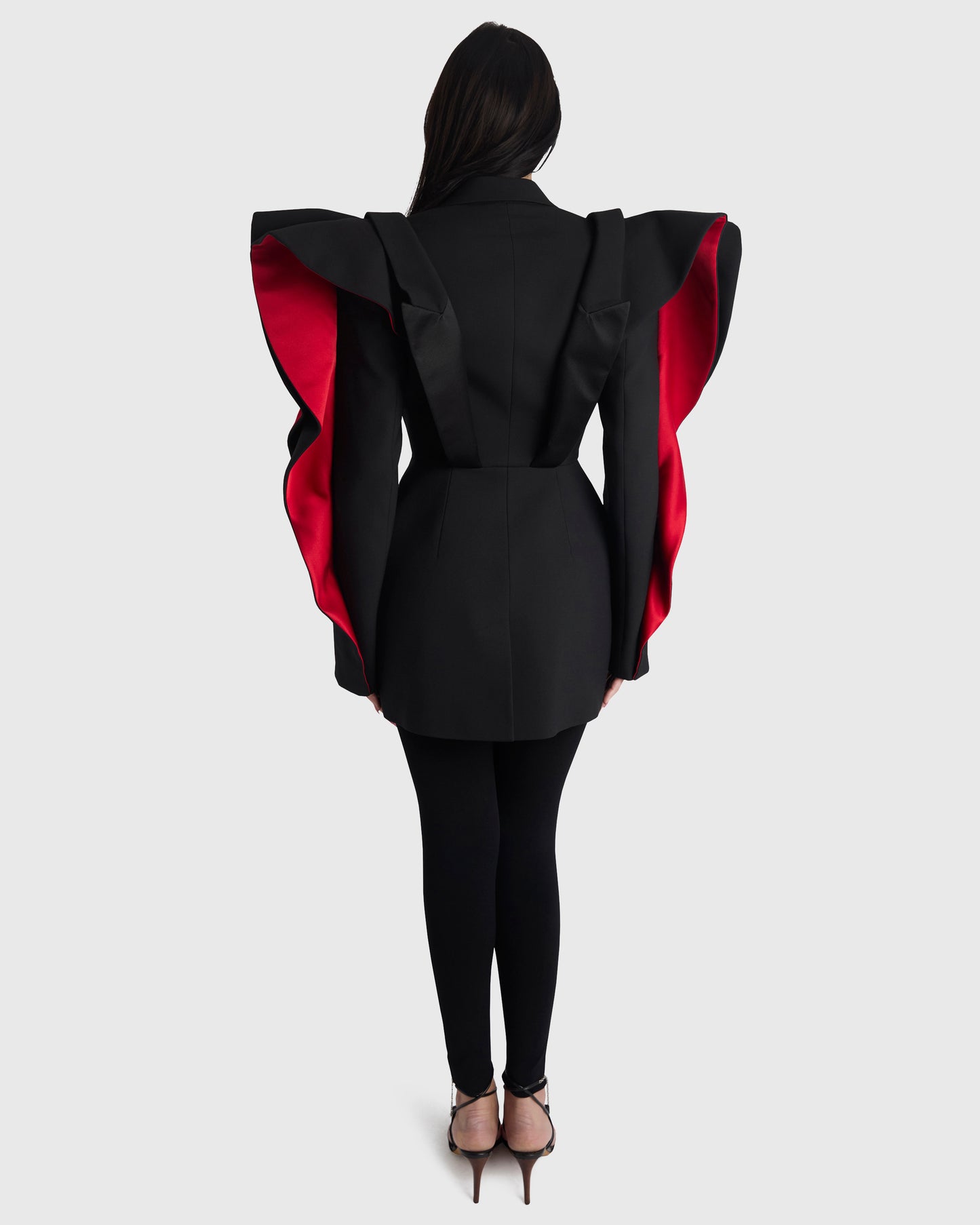 Alexander McQueen F/W 2020 Black Sculptural Sleeves Blazer