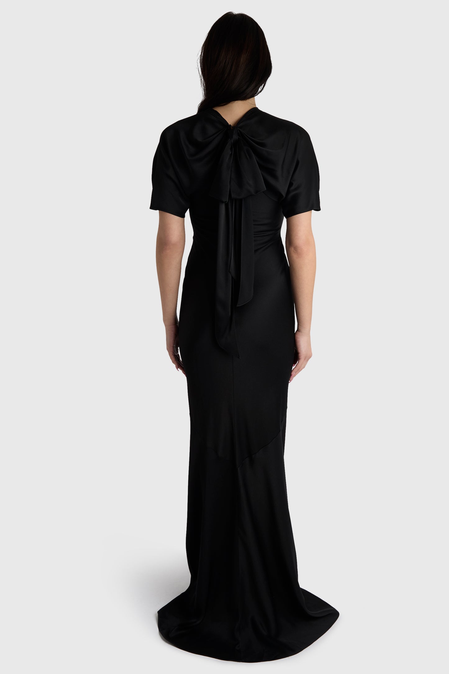 Vintage 2007 Galliano Crepe Black Gown