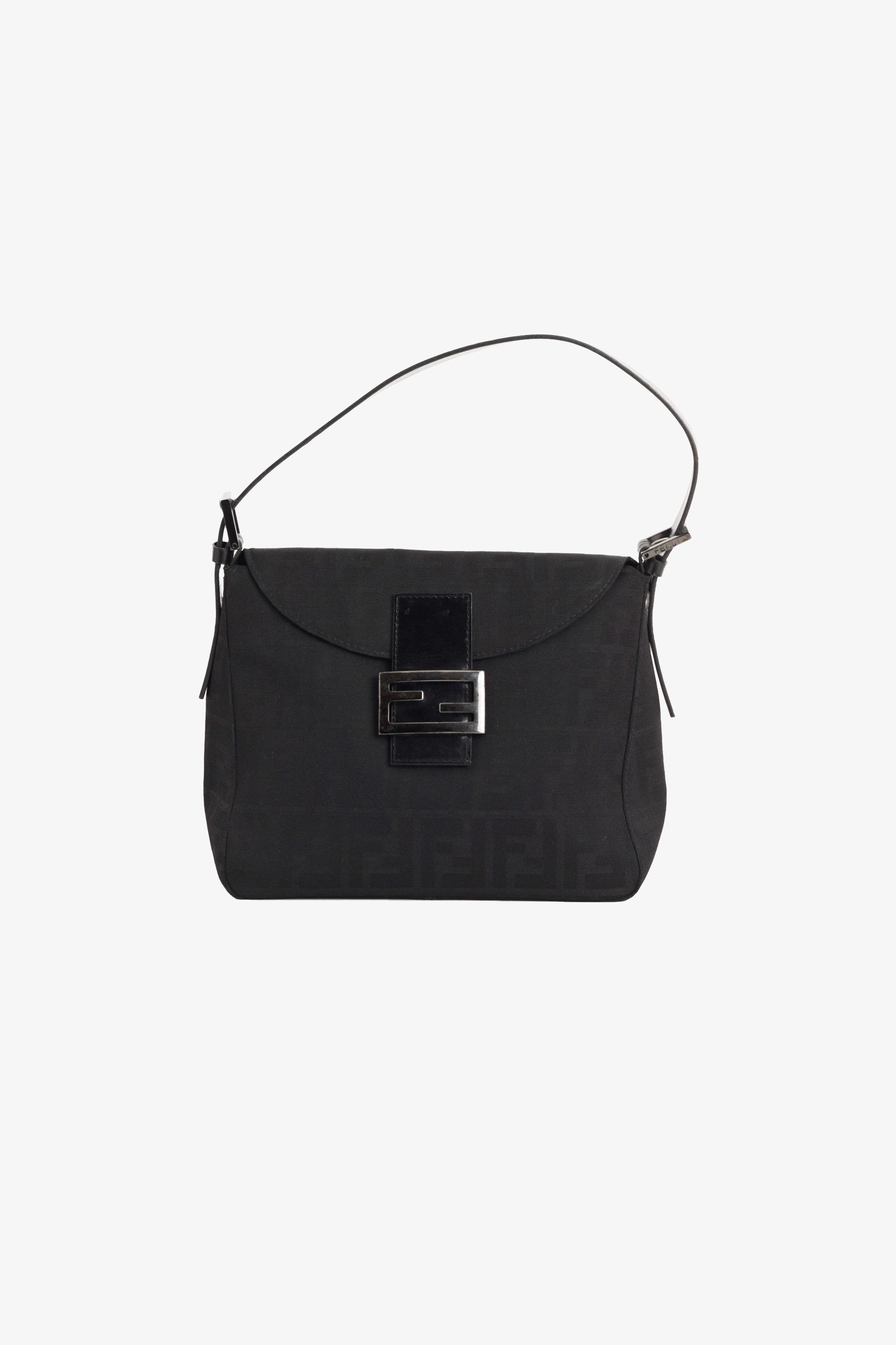 Fendi black shop baguette bag