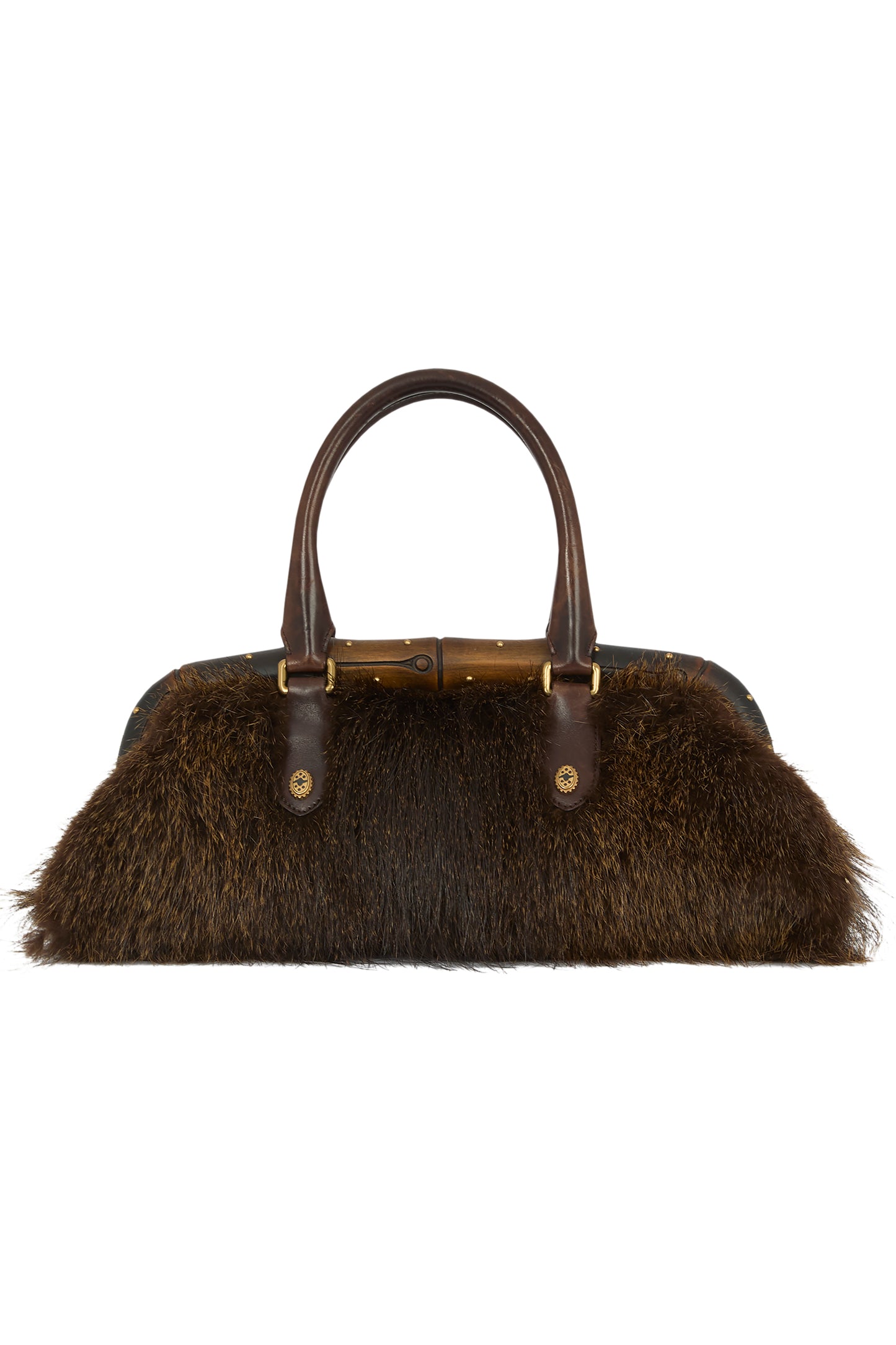 Vintage Gucci F/W 2003 Bamboo & Fur Handbag