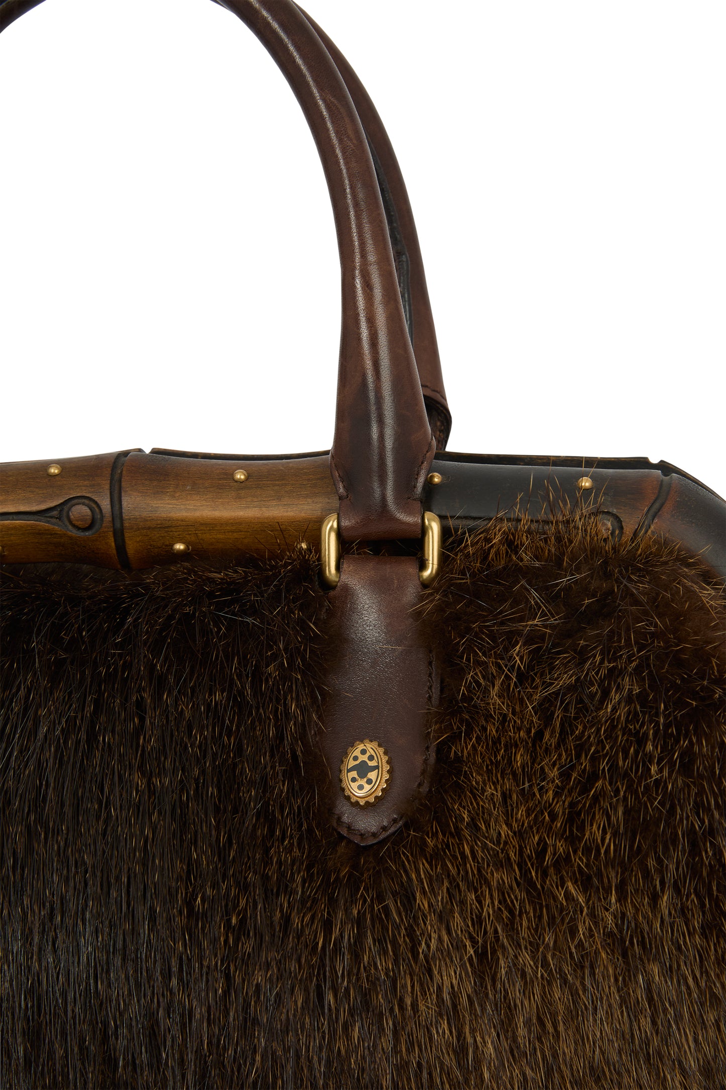 Vintage Gucci F/W 2003 Bamboo & Fur Handbag