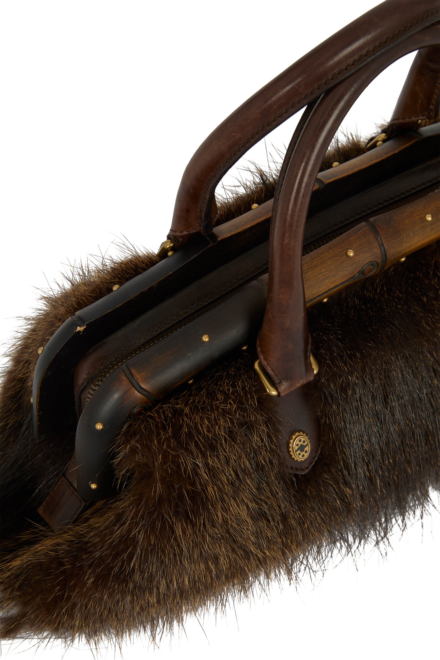 Vintage Gucci F/W 2003 Bamboo & Fur Handbag