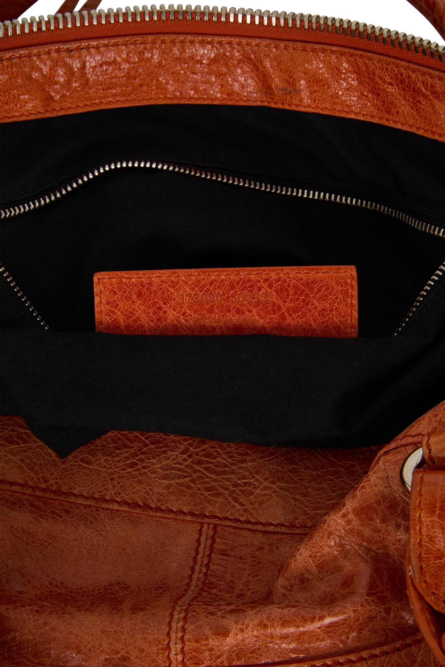 Balenciaga City Medium Orange Leather Bag