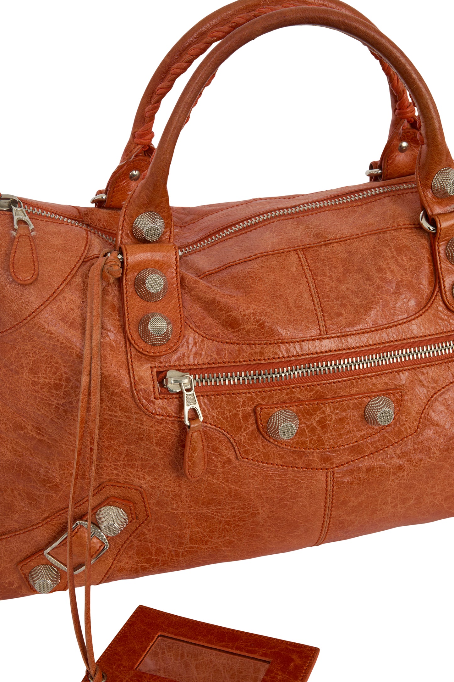 Balenciaga City Medium Orange Leather Bag