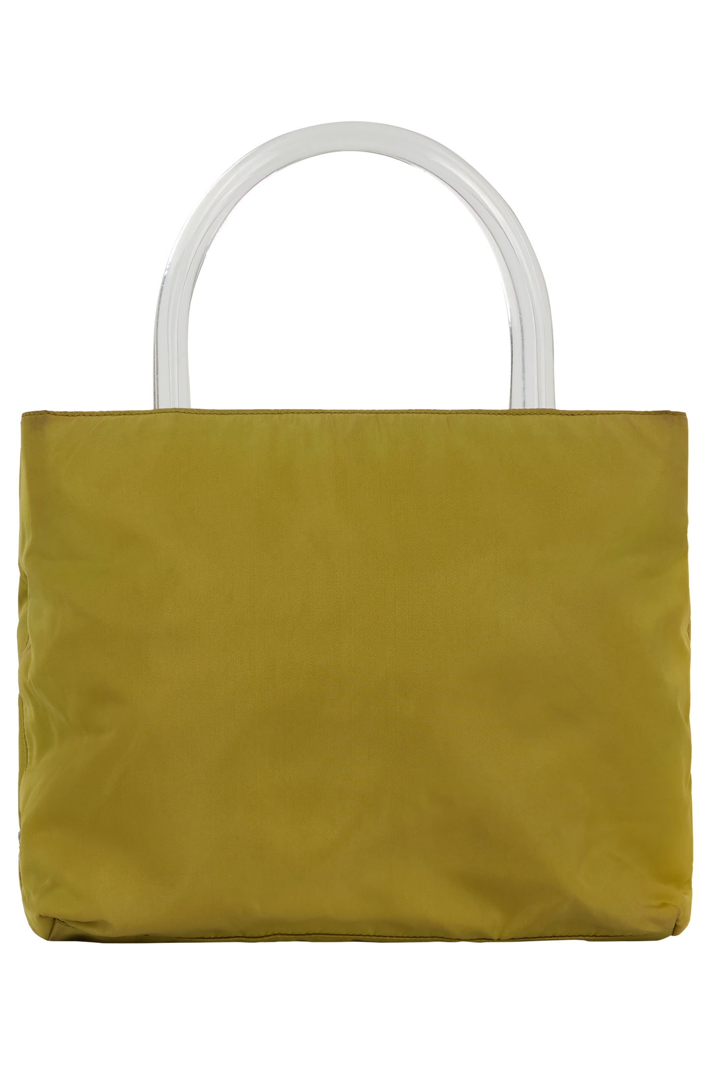 Vintage Prada 1990's Olive Acrylic Handle Bag