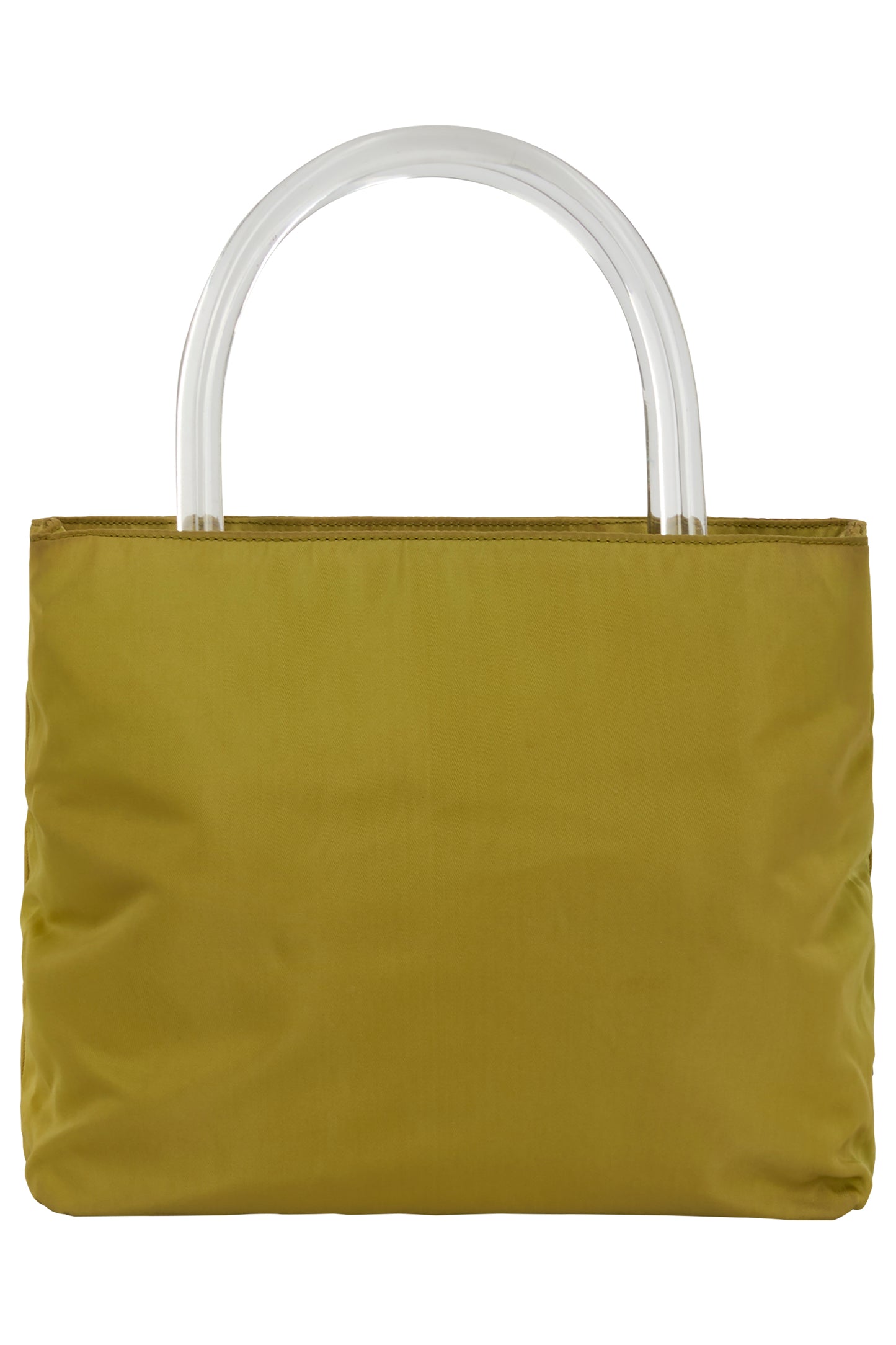 Vintage Prada 1990's Olive Acrylic Handle Bag