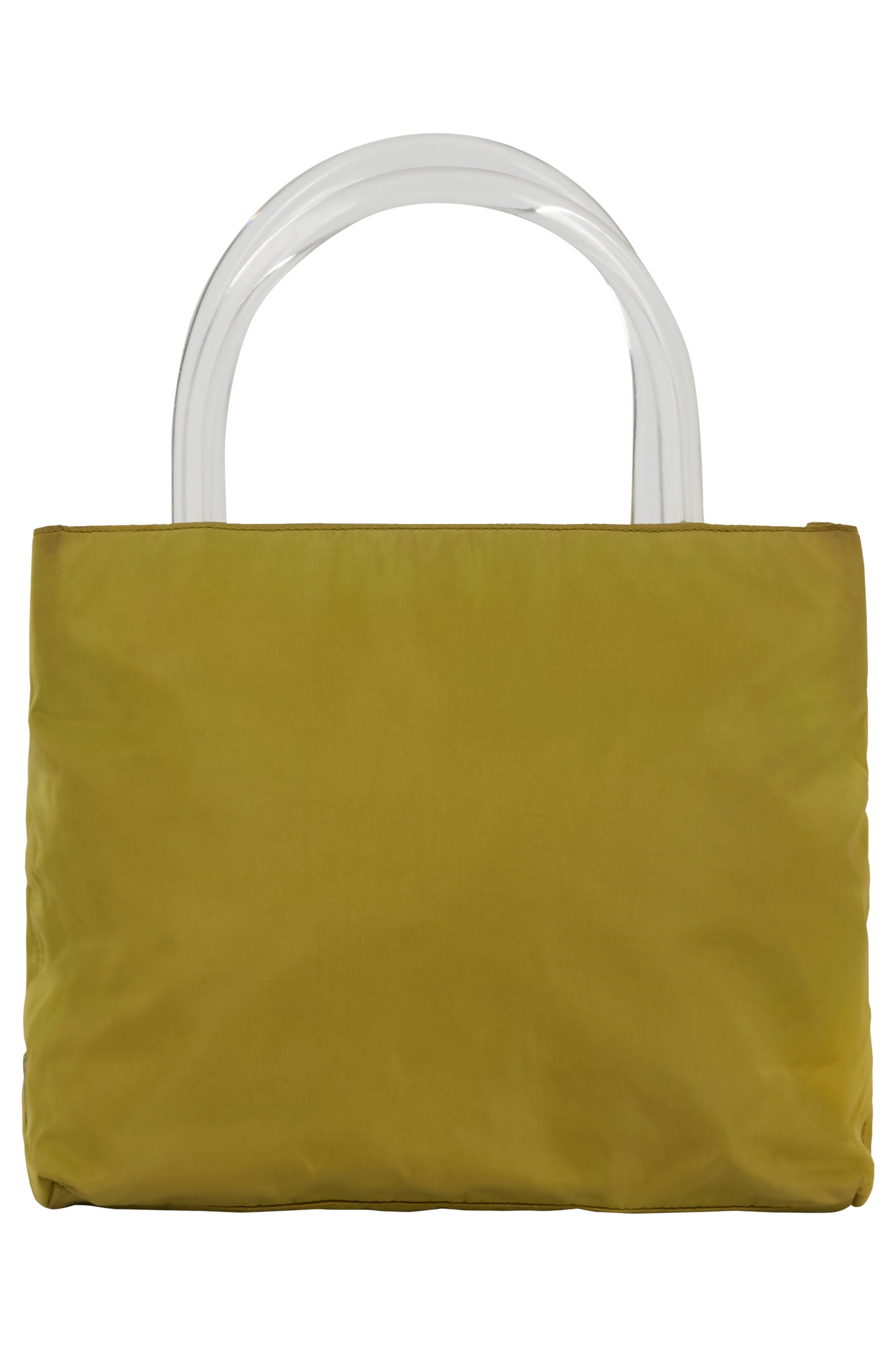 Vintage Prada 1990's Olive Acrylic Handle Bag