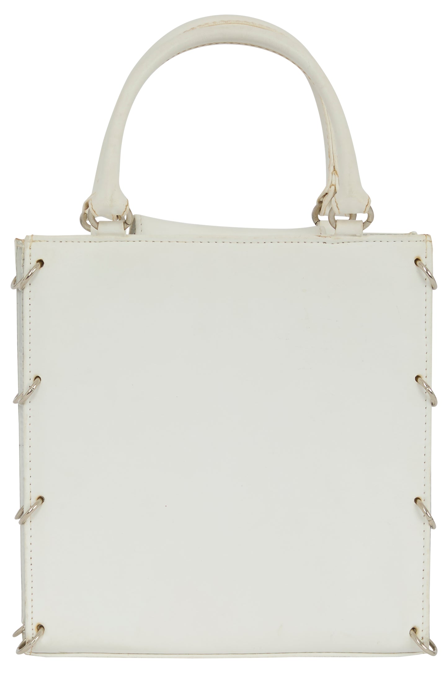 Vintage 1969 Paco Rabanne White Leather handbag