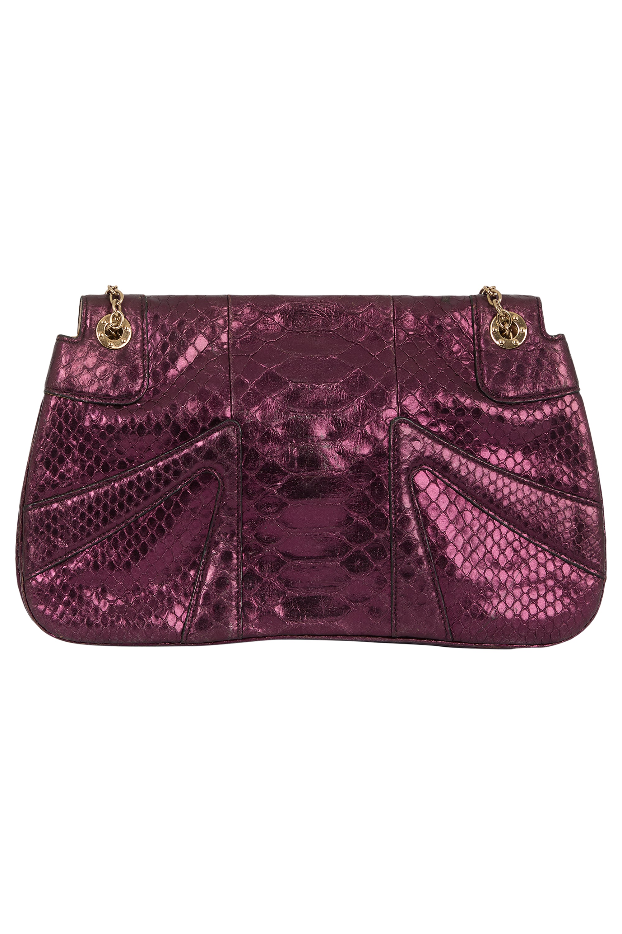 Vintage Gucci F/W 2004 Purple Iridescent Python Clutch – Nordic Poetry
