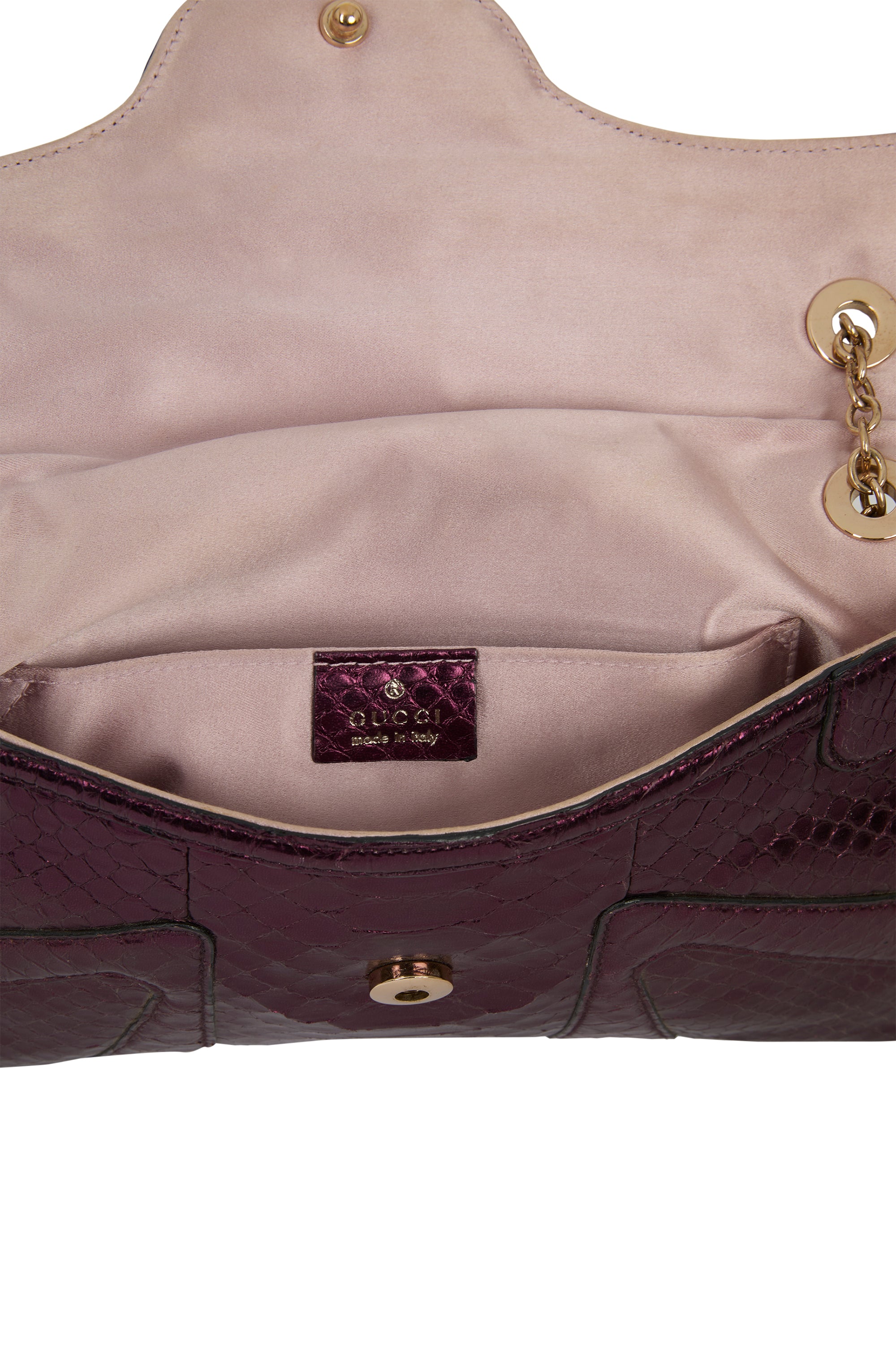 GUCCIバック Vintage Gucci F/W 2004 Purple Iridescent Python Clutch – Nordic Poetry