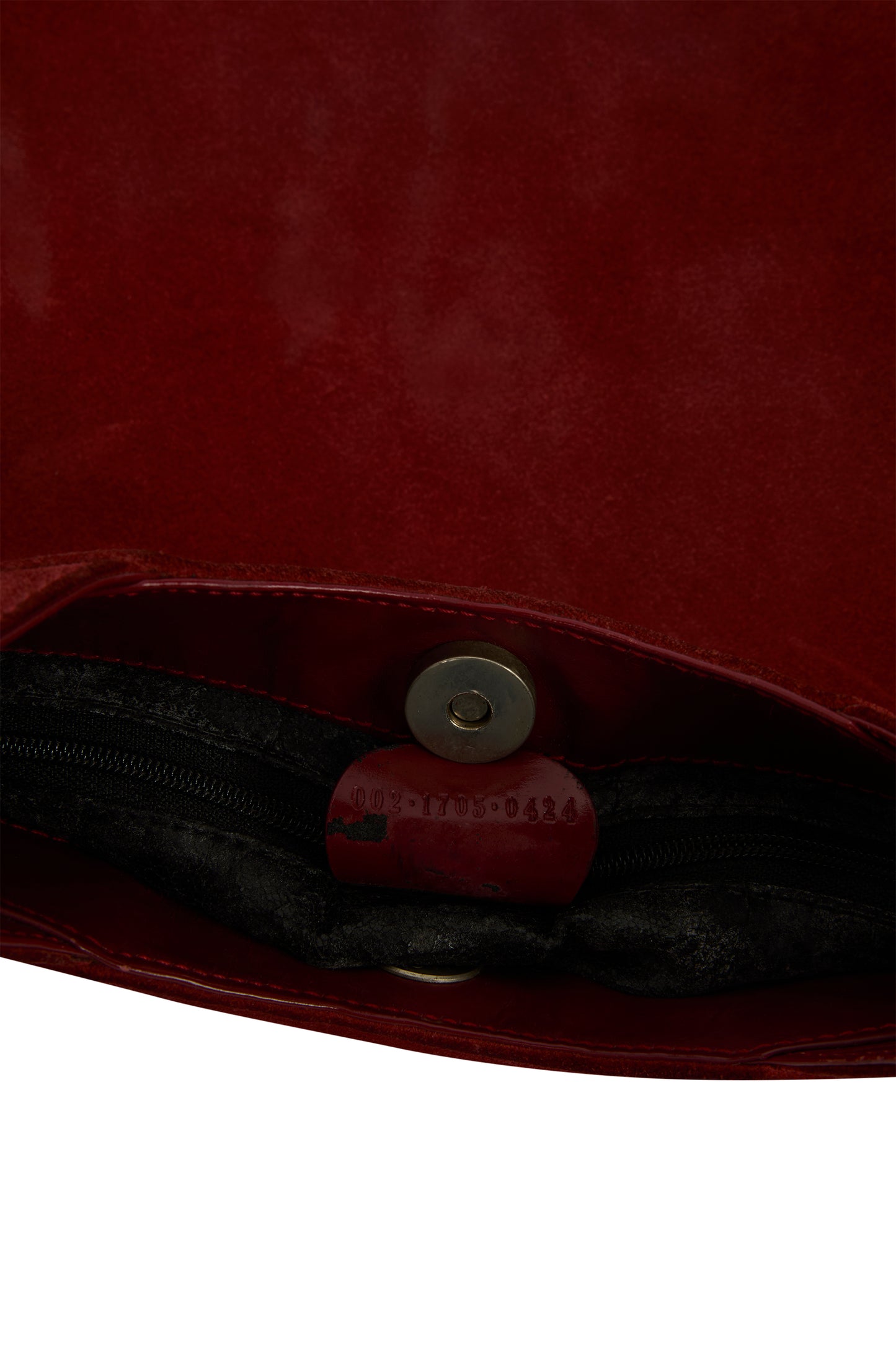 Vintage Gucci By Tom Ford 1997 GG Suede Red Shoulder Bag