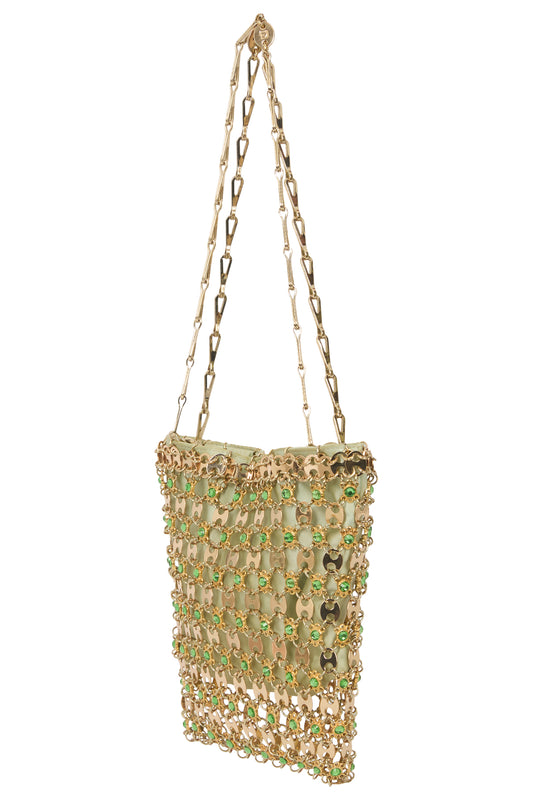 Vintage 1969 Paco Rabanne  Gold Nano Shoulder Bag