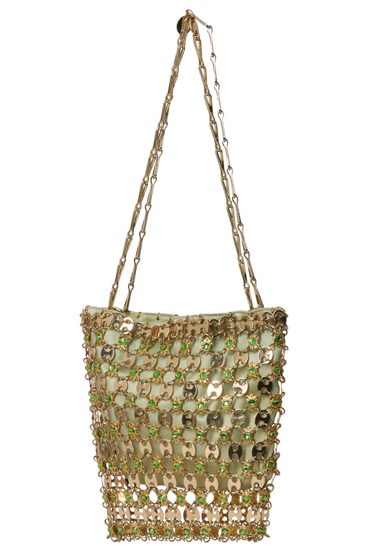 Vintage 1969 Paco Rabanne  Gold Nano Shoulder Bag