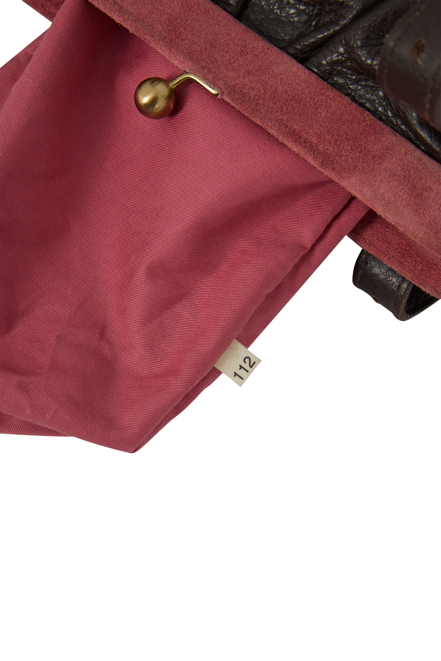 Vintage 2000's Miu Miu Brown Pink Suede Kiss Lock Bag